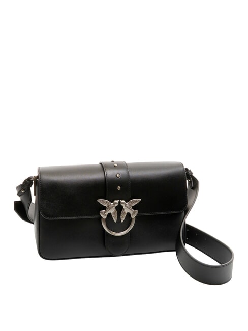 LOVE ONE CLASSIC SLOUCHY Borsa a spalla in pelle nero limousine - matt silver - Borse Donna