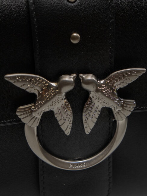 LOVE ONE CLASSIC SLOUCHY Borsa a spalla in pelle nero limousine - matt silver - Borse Donna