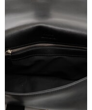 PINKO LOVE ONE CLASSIC SLOUCHY Borsa a spalla in pelle nero limousine - matt silver - Borse Donna - 5