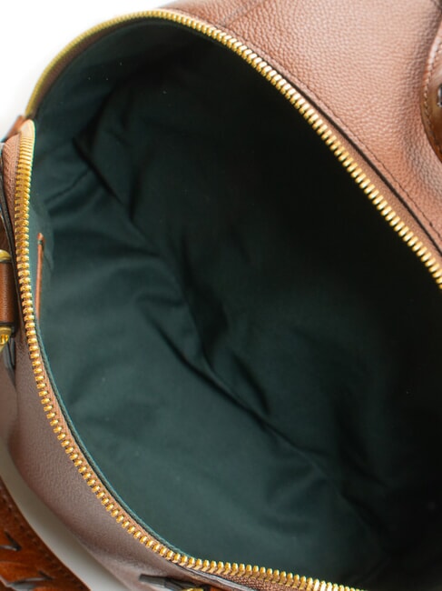 INES Borsa bauletto in pelle con tracolla MARRONE - Borse Donna