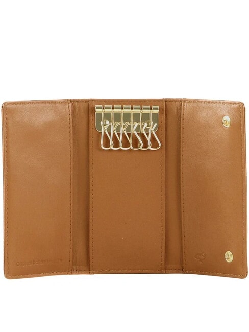 LUNA Astuccio portachiavi in pelle caramel cafe - Portachiavi