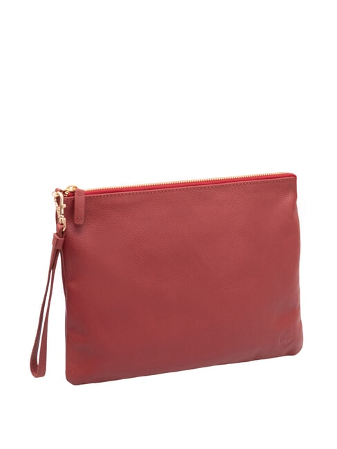 LARGE Pochette in pelle grande con polsierina red - Borse Donna