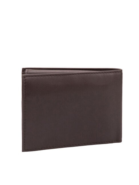 CLASSIC FLAP OVER Portafoglio in pelle con flap e portamonete darkbrown - Portafogli Uomo