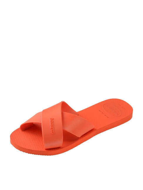 AQUA Ciabattina fascia incrociata sunset orange - Scarpe Donna