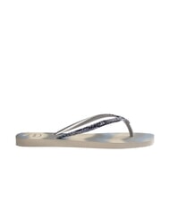 HAVAIANAS STYLESLIM SQUARE GLITTER Infradito squadrate beige/silver metallic - Scarpe Donna - 2