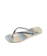 HAVAIANAS STYLESLIM SQUARE GLITTER Infradito squadrate beige/silver metallic - Scarpe Donna - 3