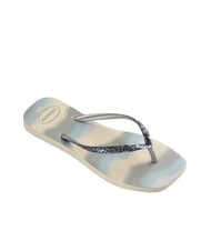HAVAIANAS STYLESLIM SQUARE GLITTER Infradito squadrate beige/silver metallic - Scarpe Donna - 4