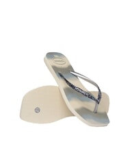 HAVAIANAS STYLESLIM SQUARE GLITTER Infradito squadrate beige/silver metallic - Scarpe Donna - 6