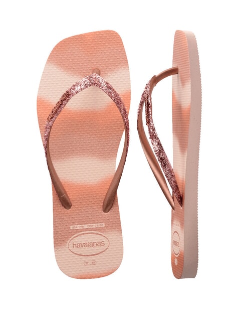 STYLESLIM SQUARE GLITTER Infradito squadrate ballet rose - Scarpe Donna