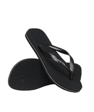 HAVAIANAS TOP RUBBER LOGO FILETE Infradito NERO - Scarpe Uomo - 5