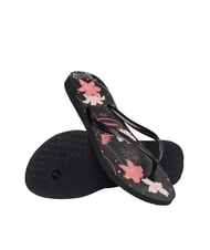 HAVAIANAS SLIM ORGANIC Infradito black/dark ash/light rose - Scarpe Donna - 3