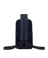 PIQUADRO FINN  Zaino / Monospalla in pelle blu - Zaini da lavoro porta PC - 3