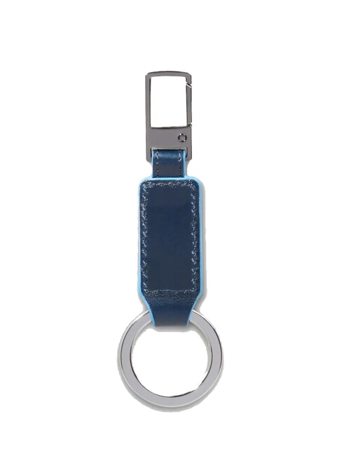 BLUE SQUARE Portachiavi con charm in pelle blu - Portachiavi