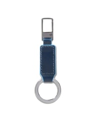 PIQUADRO BLUE SQUARE Portachiavi con charm in pelle blu - Portachiavi - 3