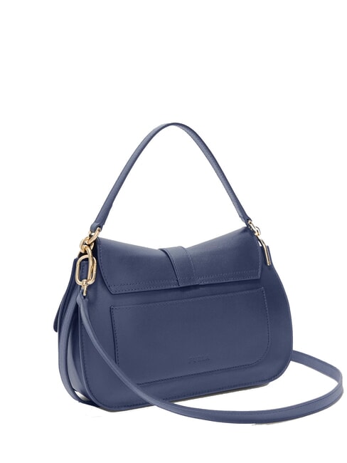 FLOW M Borsa a mano in pelle blu reale - Borse Donna