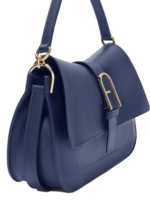 FLOW M Borsa a mano in pelle blu reale - Borse Donna