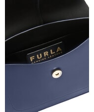 FURLA FLOW M Borsa a mano in pelle blu reale - Borse Donna - 4
