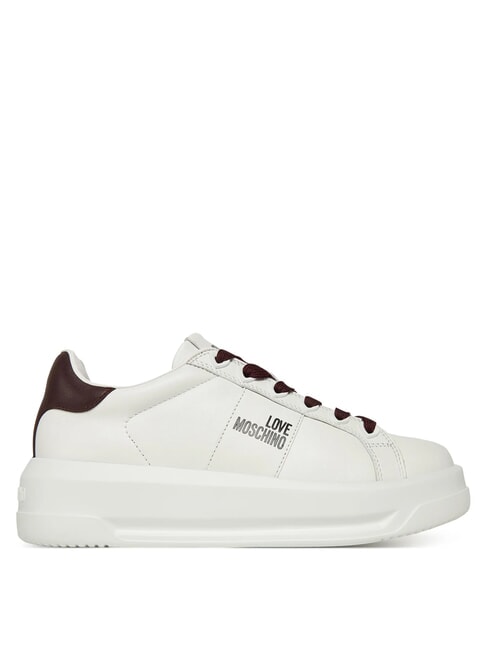ECLIPSE50 Sneakers in pelle bianco/burgundy - Scarpe Donna