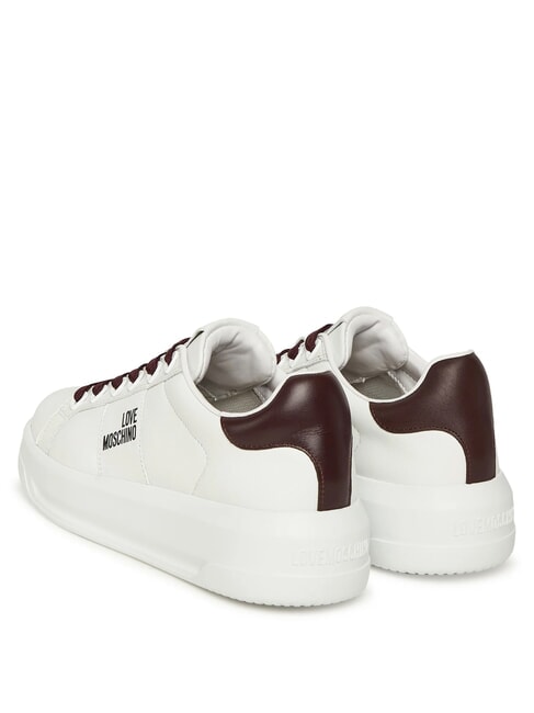 ECLIPSE50 Sneakers in pelle bianco/burgundy - Scarpe Donna