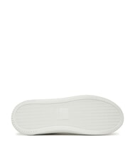 LOVE MOSCHINO ECLIPSE50 Sneakers in pelle bianco/burgundy - Scarpe Donna - 5