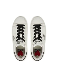 LOVE MOSCHINO ECLIPSE50 Sneakers in pelle bianco/nero - Scarpe Donna - 4