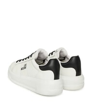 LOVE MOSCHINO ECLIPSE50 Sneakers in pelle bianco/nero - Scarpe Donna - 3