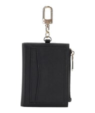 GUESS SAFFIANO Porta carte con portachiavi NERO - Portafogli Donna - 3