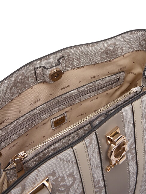 ERENIA Borsa a spalla dark taupe logo - Borse Donna