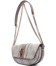 GUESS ERENIA Borsa a tracolla convertible dark taupe logo - Borse Donna - 3