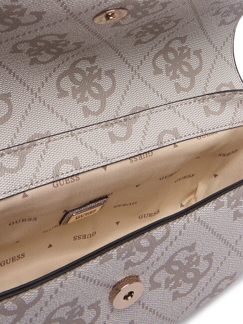 ERENIA Borsa a tracolla convertible dark taupe logo - Borse Donna