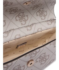 GUESS ERENIA Borsa a tracolla convertible dark taupe logo - Borse Donna - 4