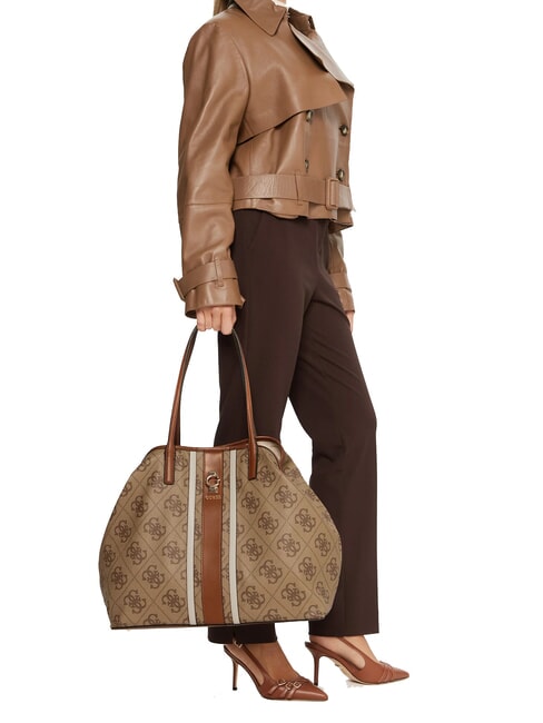 ERENIA Shopper con pochette LATTE LOGO - Borse Donna