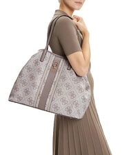GUESS ERENIA Shopper con pochette dark taupe logo - Borse Donna - 5