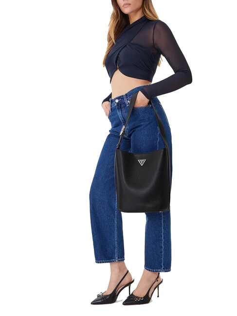 MERIDIAN 2 Borsa a secchiello con pouch NERO - Borse Donna