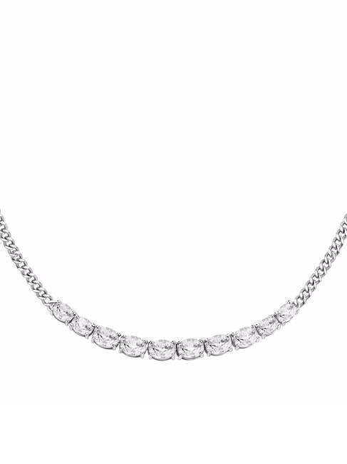 COLORI Collana con zirconi ACCIAIO - Collane