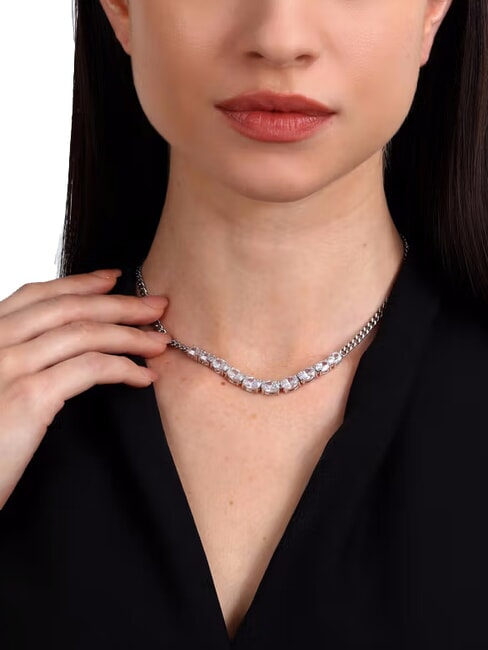 COLORI Collana con zirconi ACCIAIO - Collane