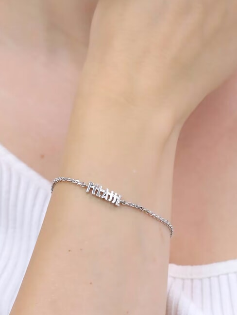 MONTENAPO  Bracciale in argento con logo acciaio - Bracciali Donna