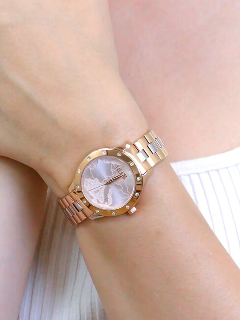 MOOREA Orologio solo tempo in acciaio rosé - Orologi