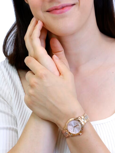 MOOREA Orologio solo tempo in acciaio rosé - Orologi