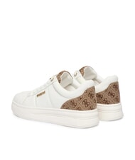 GUESS WELLI 4G Sneakers in pelle Beige/Brown - Scarpe Donna - 3