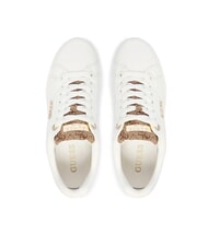 GUESS WELLI 4G Sneakers in pelle Beige/Brown - Scarpe Donna - 4