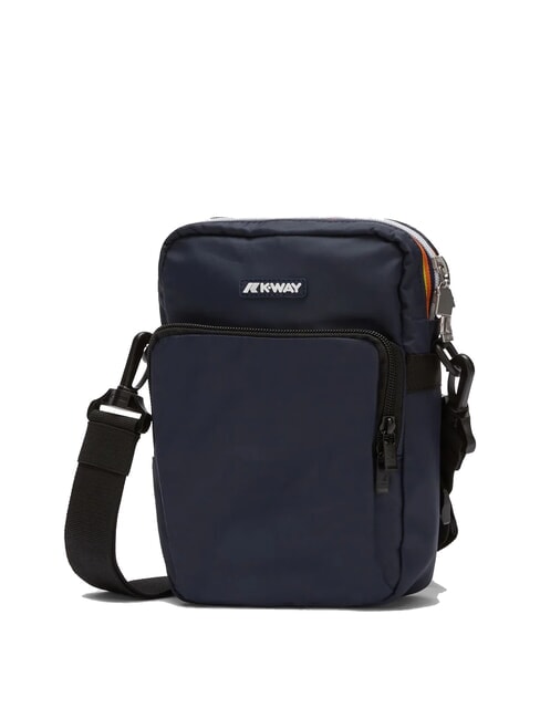 ERLOY Borsello in nylon con tasca blue depth - Tracolle Uomo