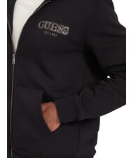 GUESS ZIP BASIC Felpa full zip con cappuccio jetbla - Felpe Uomo - 3