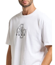 GUESS BASIC T-Shirt in cotone purwhite - T-shirt Uomo - 3