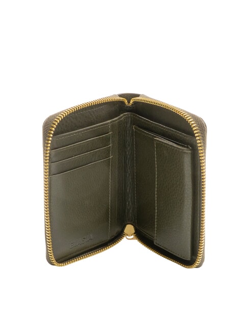 EDA Portafoglio medio in pelle zip around muschio - Portafogli Donna