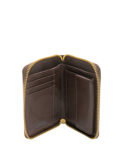 EDA Portafoglio medio in pelle zip around moro - Portafogli Donna