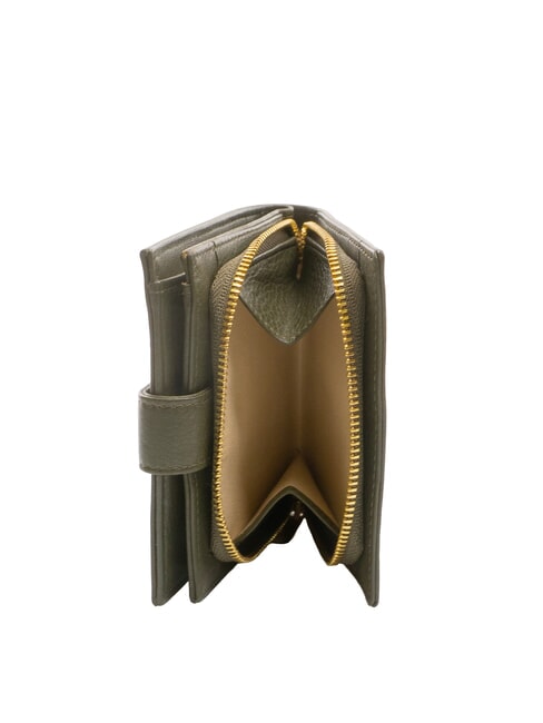 EDA Portafoglio compatto in pelle muschio - Portafogli Donna