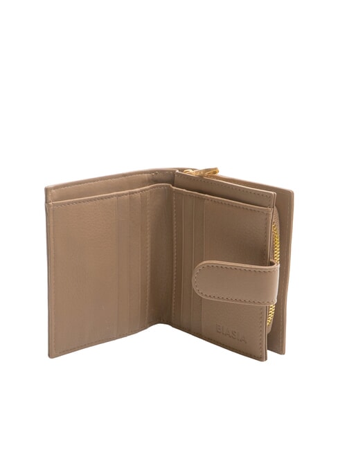 EDA Portafoglio compatto in pelle taupe - Portafogli Donna