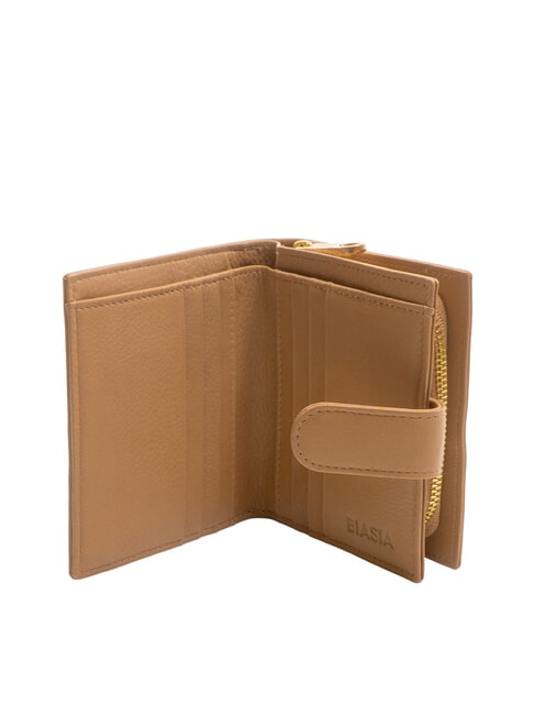 EDA Portafoglio compatto in pelle camel - Portafogli Donna