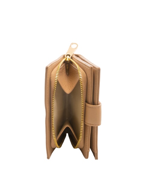 EDA Portafoglio compatto in pelle camel - Portafogli Donna